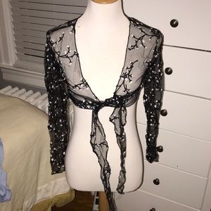 Urban outfitters sheer tie top